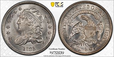 1835 H10C Small Date, Small 5C MS66+