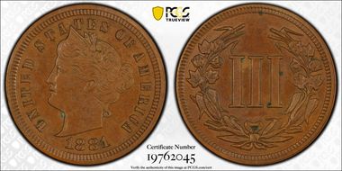 1881 3C J-1669 PR64BN