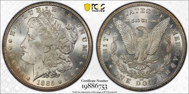 1885-CC $1 MS63+