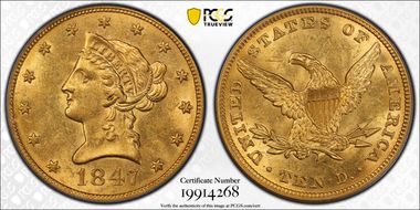 1847 $10 MS62