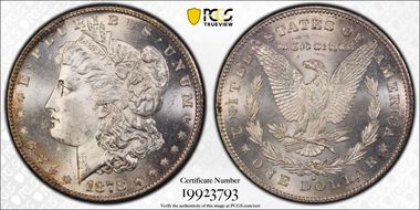 1878-S $1 VAM 6, Doubled RIB MS64