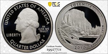 2010-S 25C Yosemite NP - Silver PR70DCAM