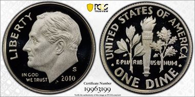 2010-S 10C Silver PR70DCAM