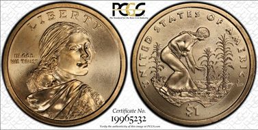 2009-D $1 Native American, Pos. A Satin Finish SP69