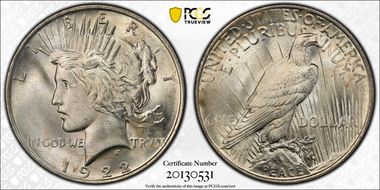 1922 $1 MS64