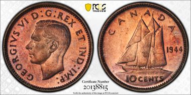 1944 10C MS65