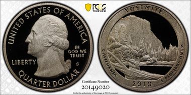 2010-S 25C Yosemite NP PR70DCAM