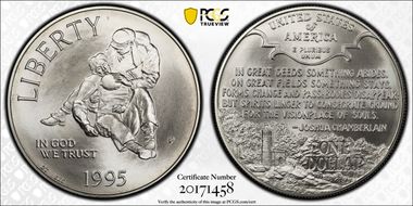 1995-P $1 Civil War MS70