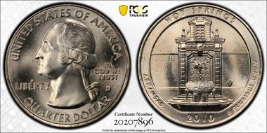 2010-D 25C Hot Springs NP MS67