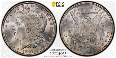 1891 $1 MS65