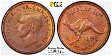 1951 Y. (p) 1D MS63RB