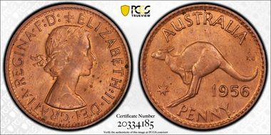 1956 Y. (p) 1D MS63RB