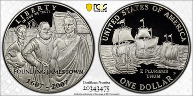 2007-P $1 Jamestown PR70DCAM
