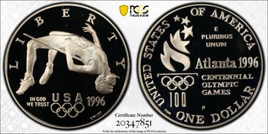 1996-P $1 High Jump PR69DCAM