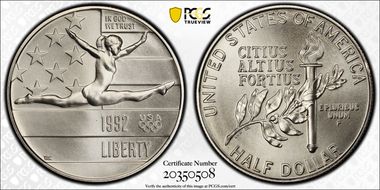 1992-P 50C Olympic MS70