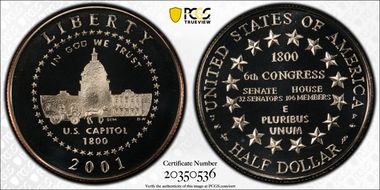2001-P 50C Capitol Visitor PR69DCAM