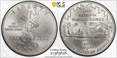 2002-P $1 Olympics-Salt Lake City MS70