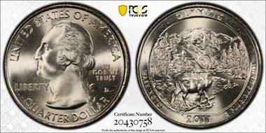 2011-D 25C Olympic NP MS67