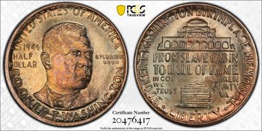 1946-S 50C Booker T. Washington MS66+