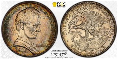 1918 50C Lincoln-Illinois MS64+