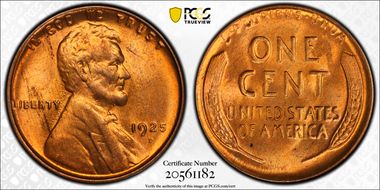 1925-D 1C MS64+ RD