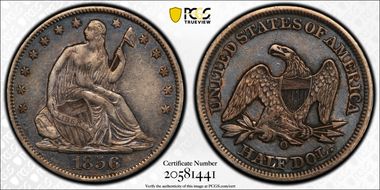 1856-O 50C WB-16 Large O XF45