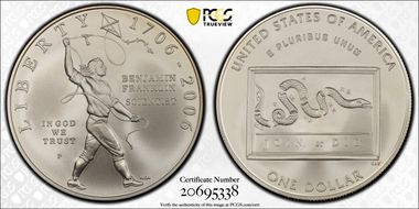 2006-P $1 Franklin-Scientist MS70