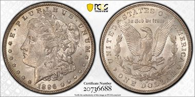 1896-O $1 VAM 19 Shifted Date MS62