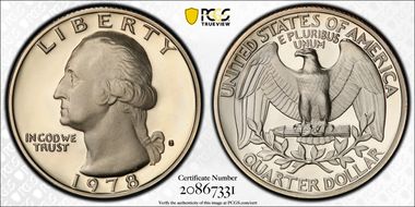 1978-S 25C PR70DCAM
