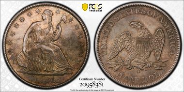 1861-O 50C W-08, LA Issue MS62