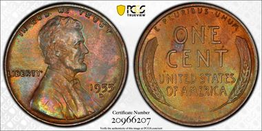 1955-D 1C MS64BN