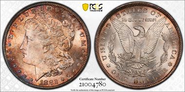 1882-CC $1 VAM 2C, Counter Clash MS64