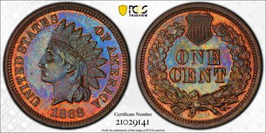 1868 1C PR65RB