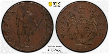 1788 1/2C Massachusetts MS63BN