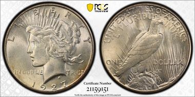 1927-S $1 MS63