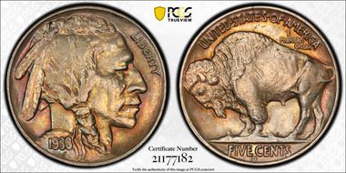 1938-D 5C Buffalo AU58