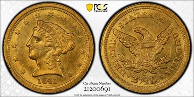 1841-C $2.50 AU58