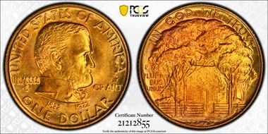 1922 G$1 Grant, Star MS66