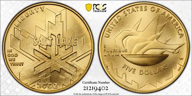 2002-W $5 Salt Lake City MS70