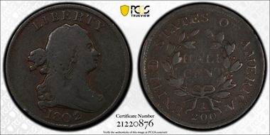1802/0 1/2C C-2, Reverse of 1802 VG10BN