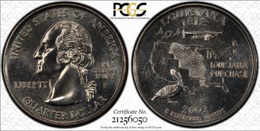 2002-P 25C Louisiana MS69