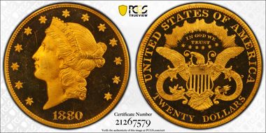 1880 $20 PR64DCAM