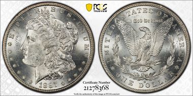 1887-S $1 VAM 2, S/S MS63