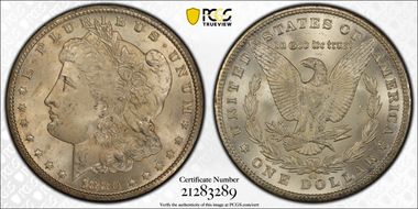 1880-CC $1 VAM 8 8/7, Rev. of '79 MS64