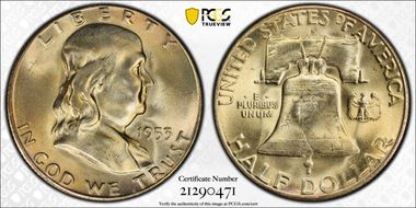 1953-S 50C MS64FBL
