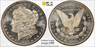 1888-O $1 VAM 9 Doubled Arrows MS65DMPL