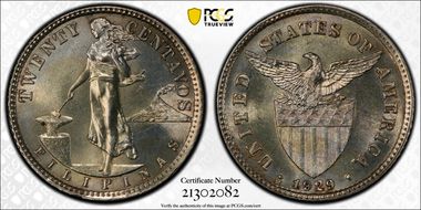 1929-M 20C Allen-11.19c RP 2nd 9 MS64