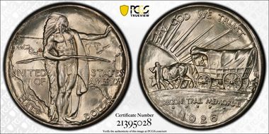 1926 50C Oregon MS67+