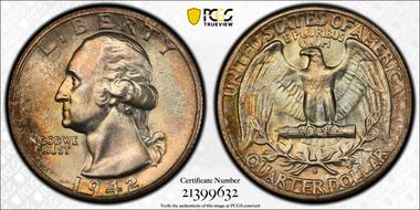1942-S 25C MS68