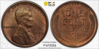 1909-S VDB 1C MS63RB